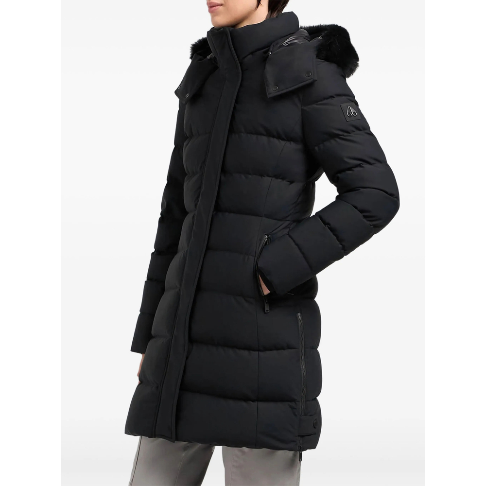 Puffer Fur-Trimmed Coat
