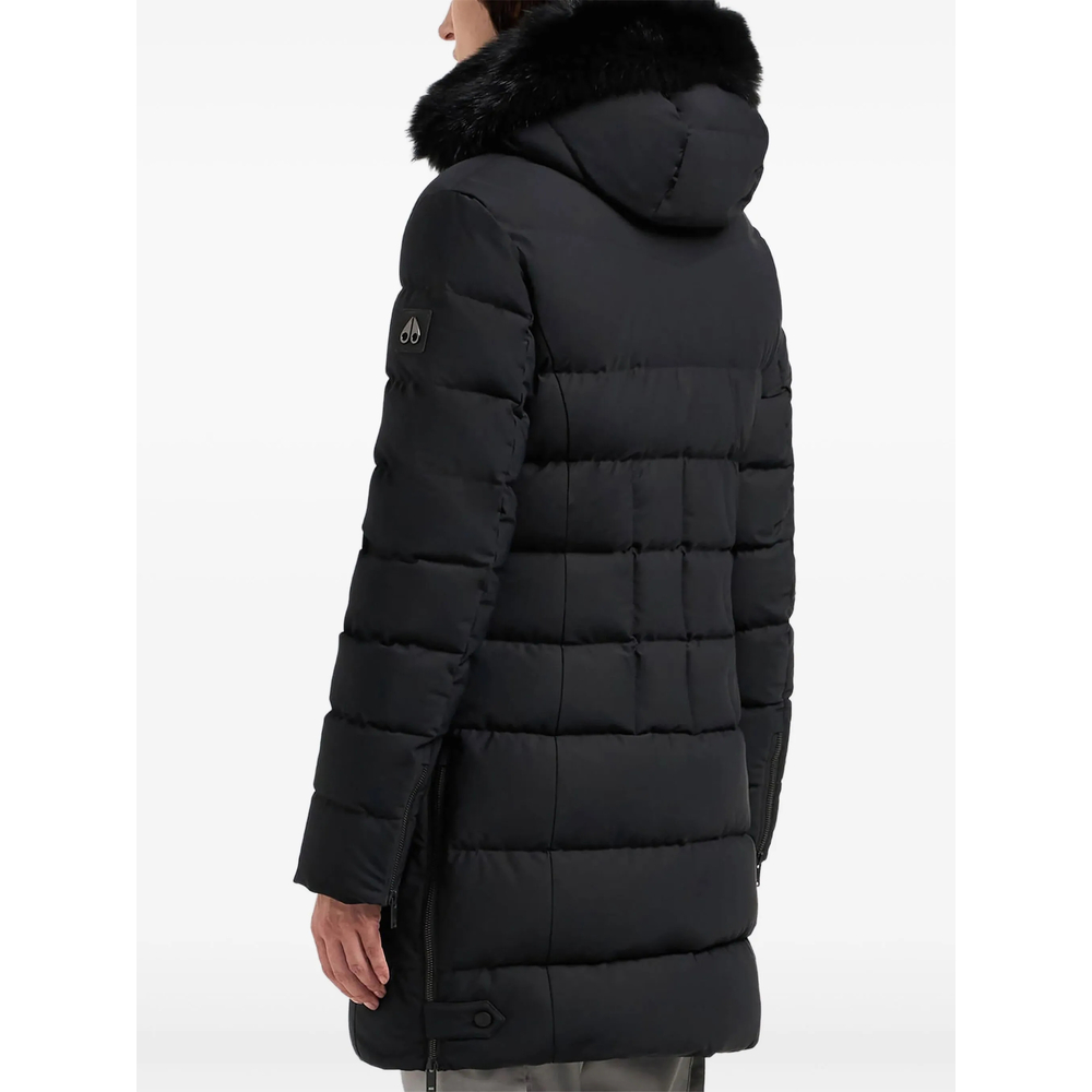 Puffer Fur-Trimmed Coat