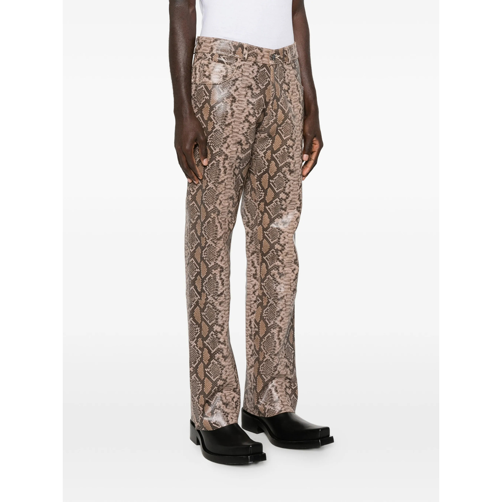 "1968" Snakeskin Print Trousers