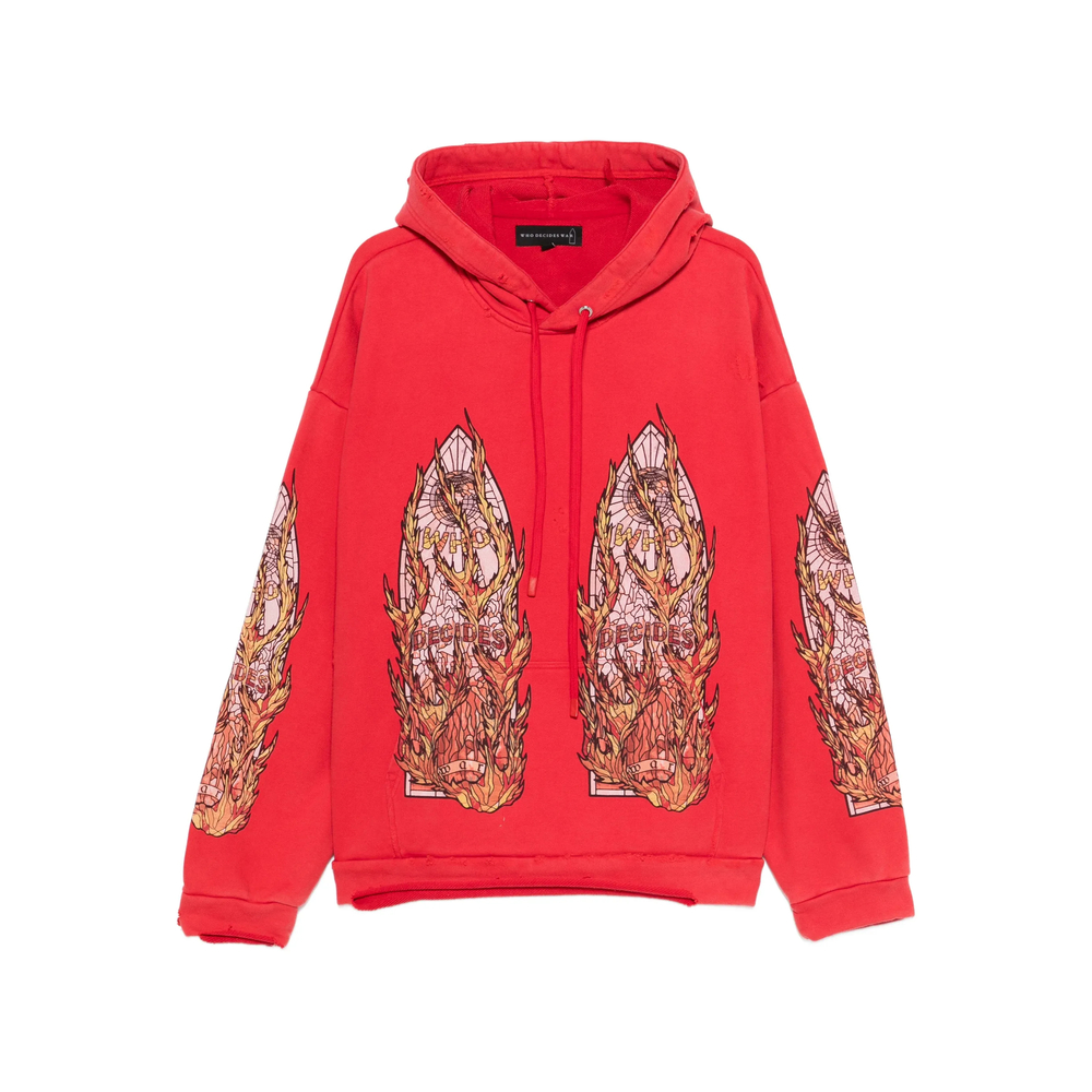 Who Decides War Drawstring-fastening Hoodie