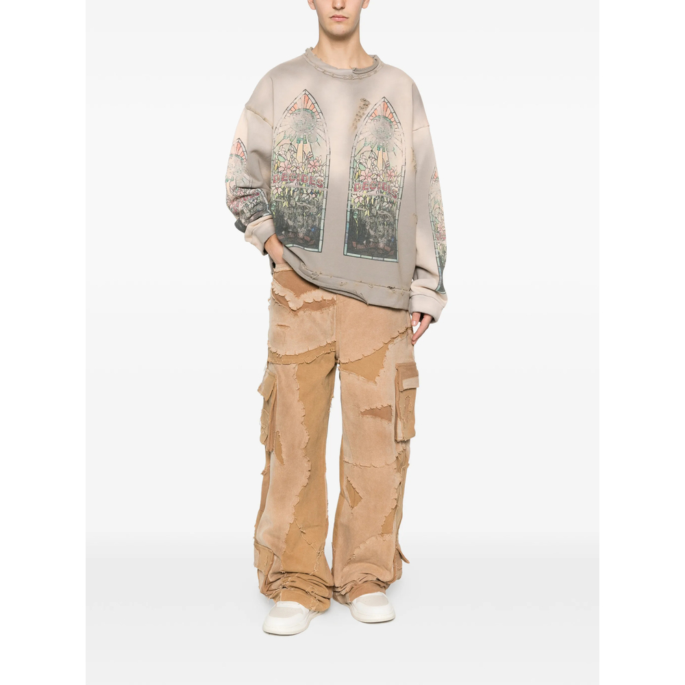 Patchwork Buttoned Jeans