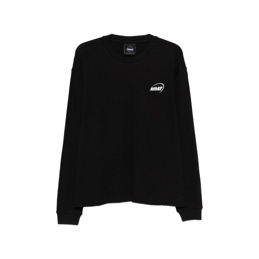 Ribbed Logo-Print Sweatshirt
