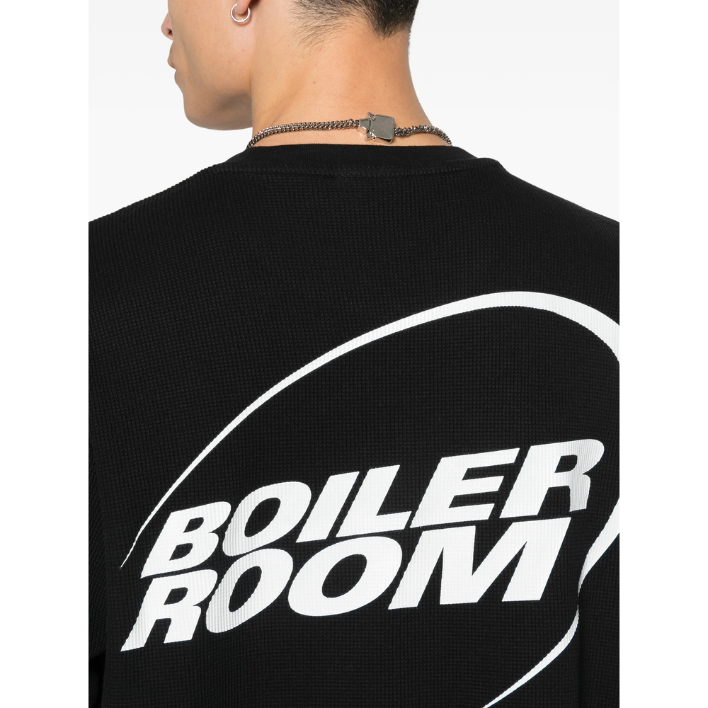 Ribbed Logo-Print Sweatshirt