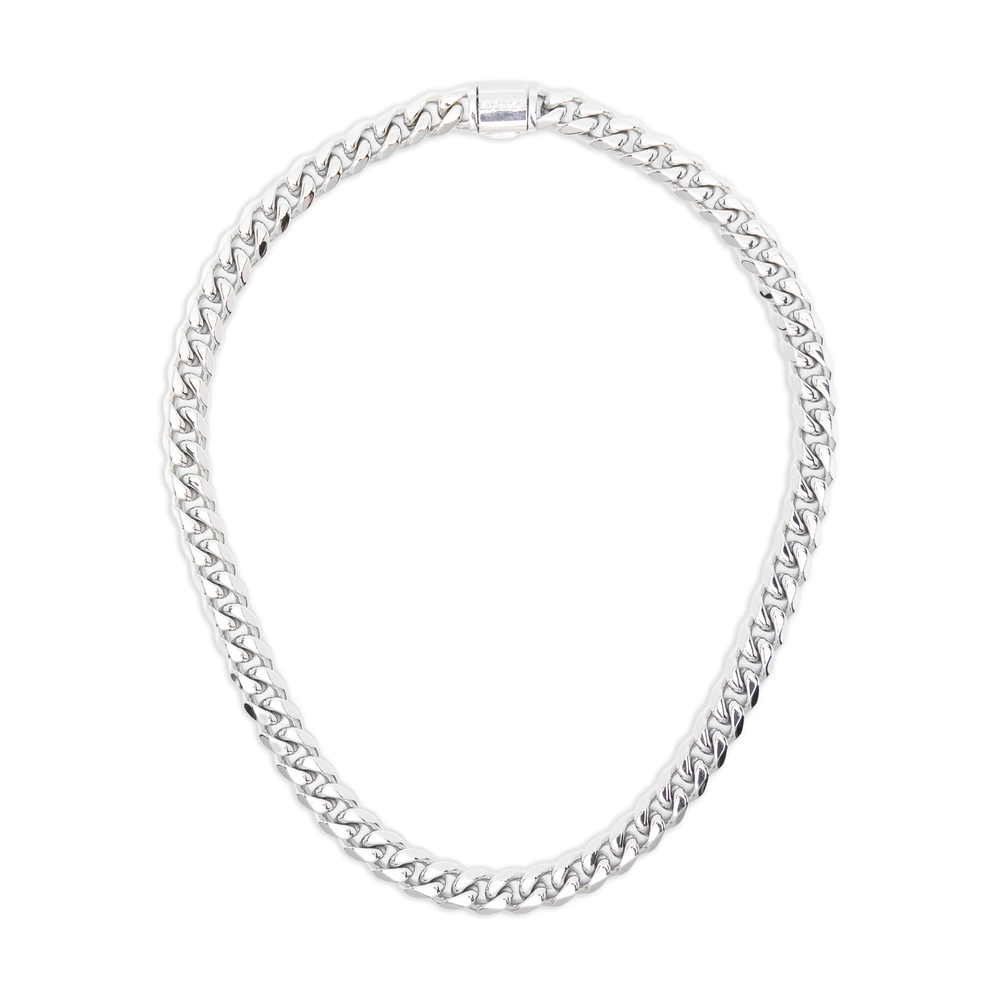 Darkai Curb Chain Necklace In Gray