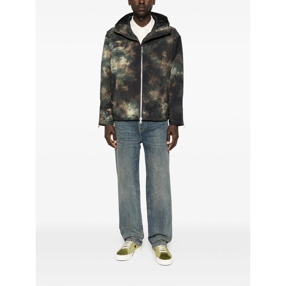 Camouflage-Pattern Hooded Jacket