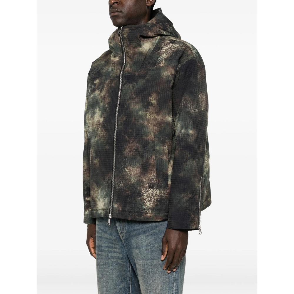 Camouflage-Pattern Hooded Jacket