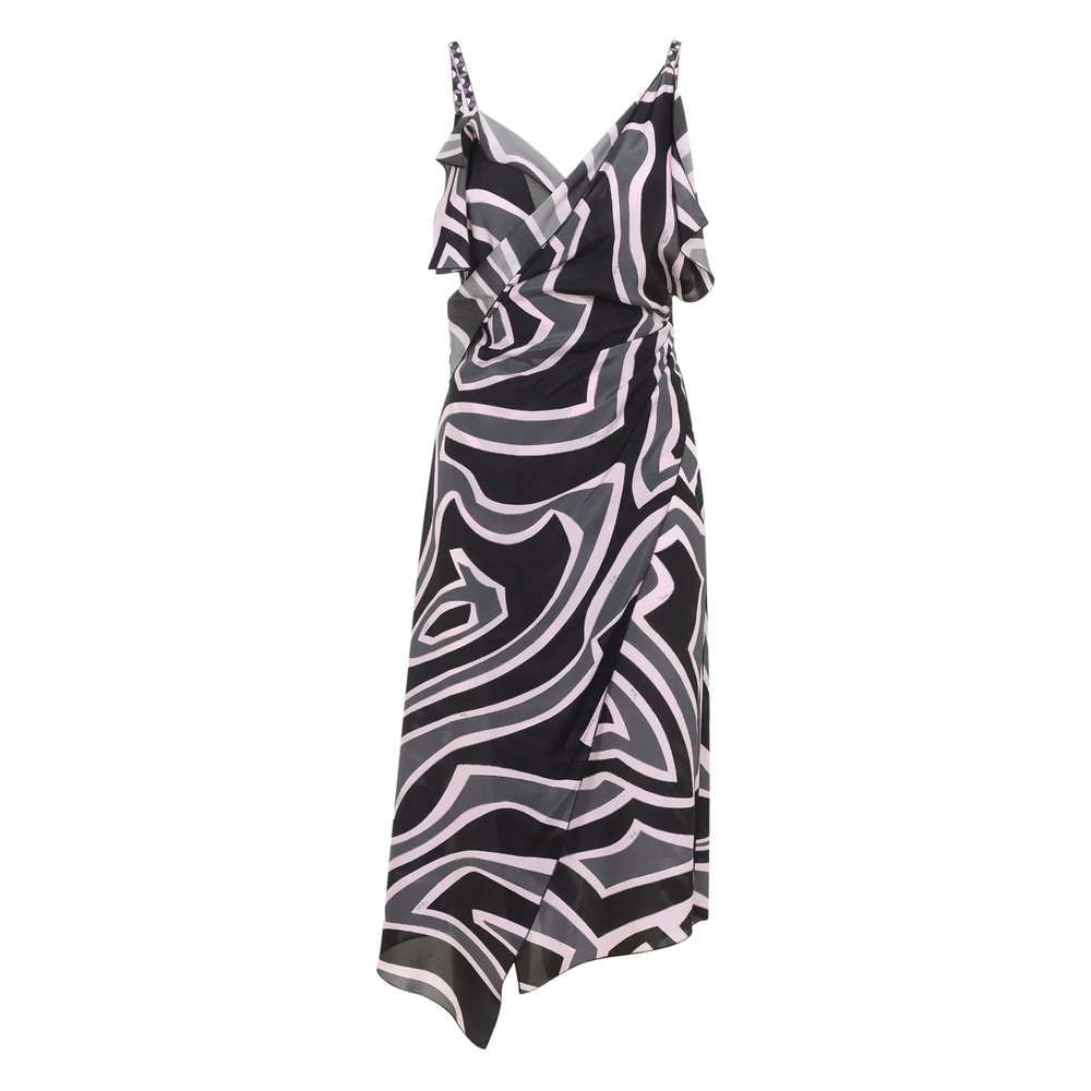 Pucci Labirinto-print Asymmetric Dress