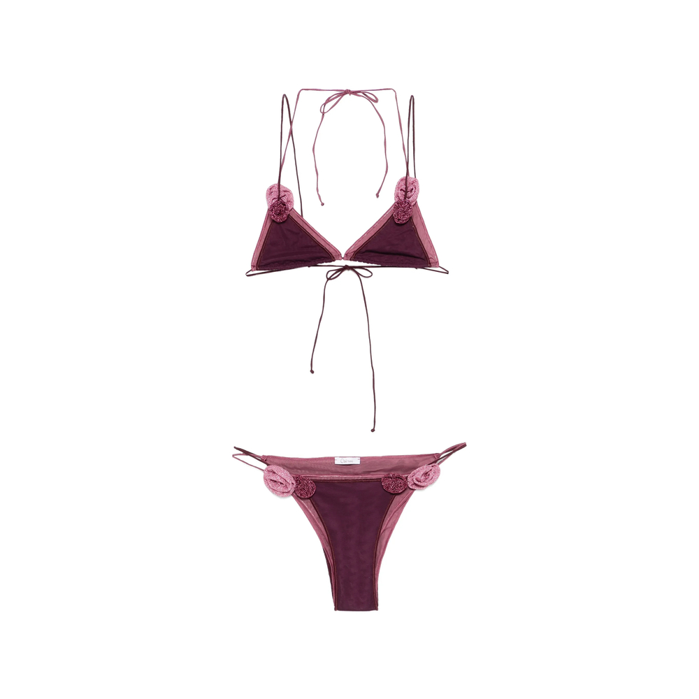 Oséree Doube Mesh Rose Bikini