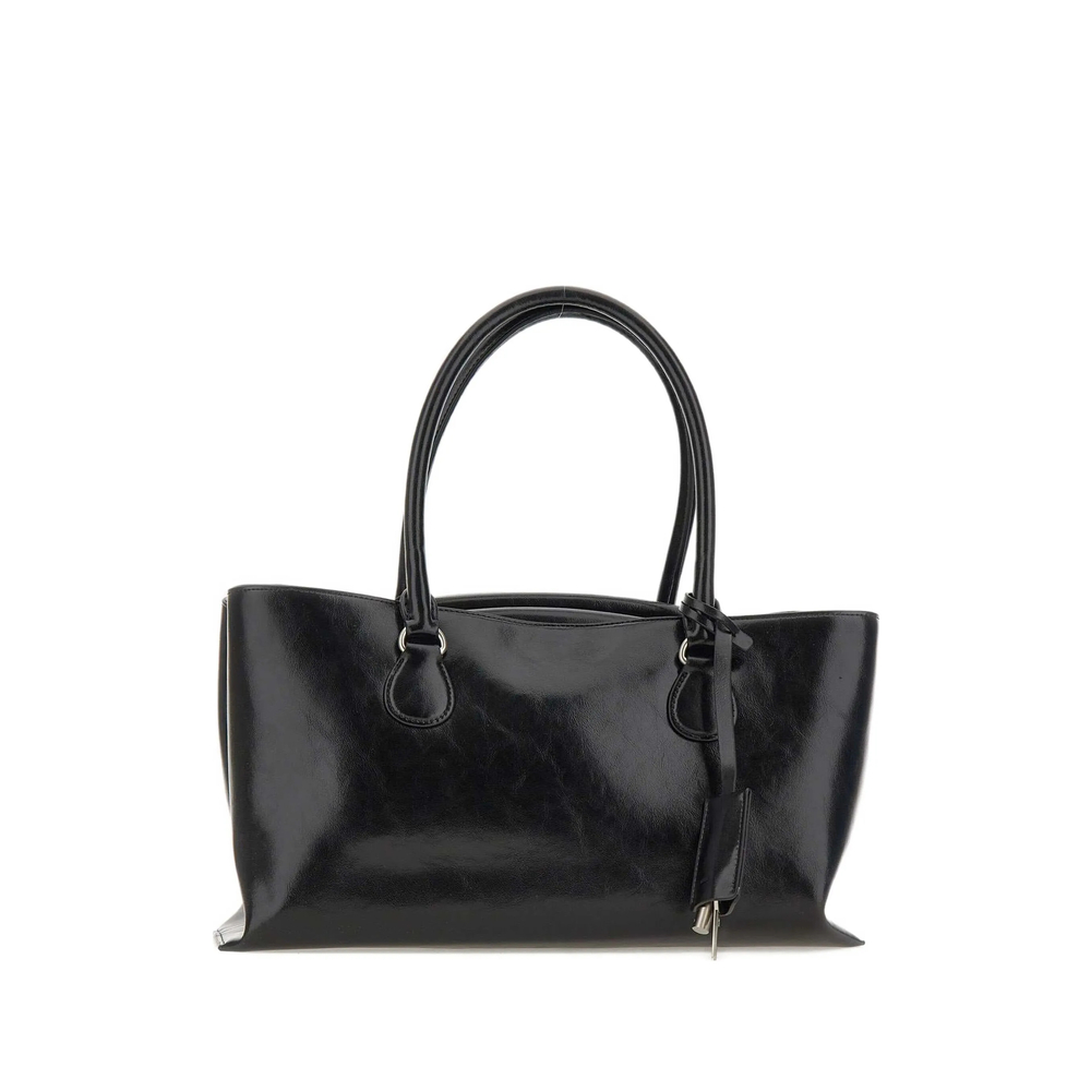 Osoi Double-handle Leather Tote Bag In Black