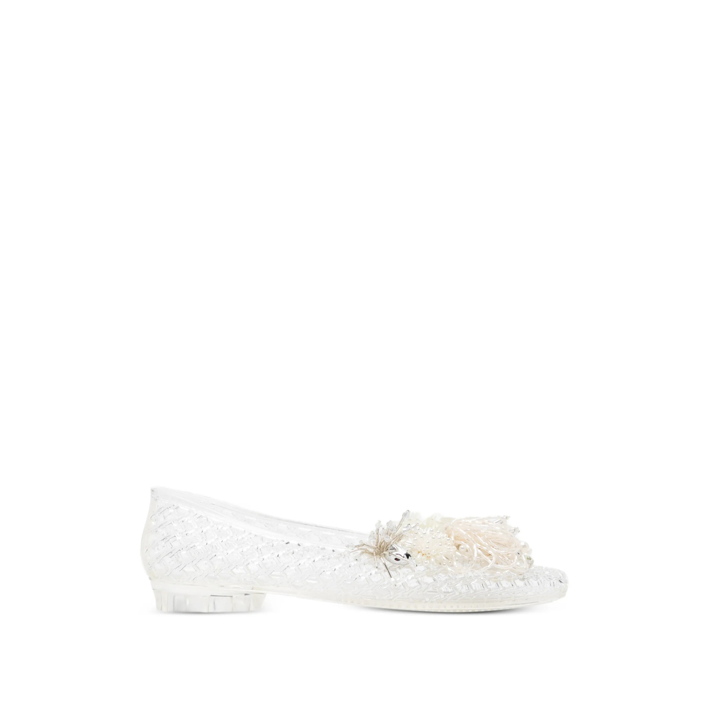 Heavenly Jelly Floral Embellished Ballet Flats