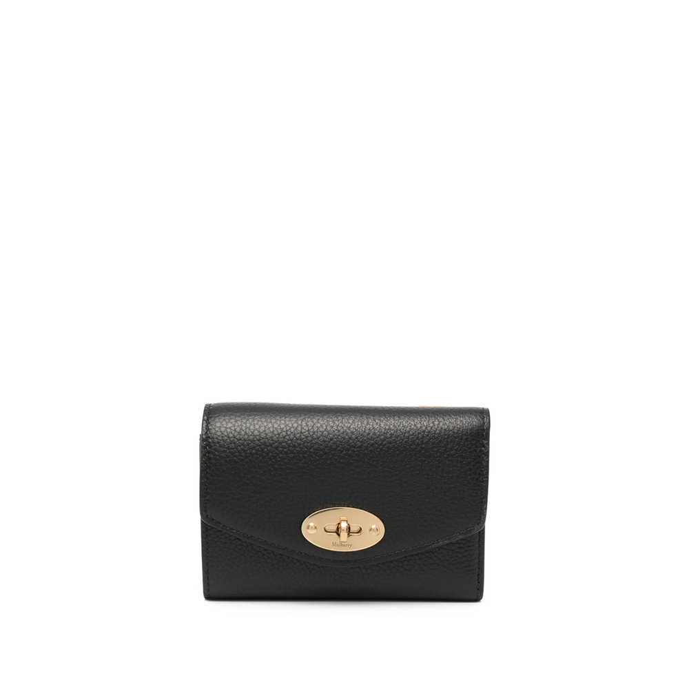 Mulberry Darley Folded Multi-card Wallet Black Small Classic Grain