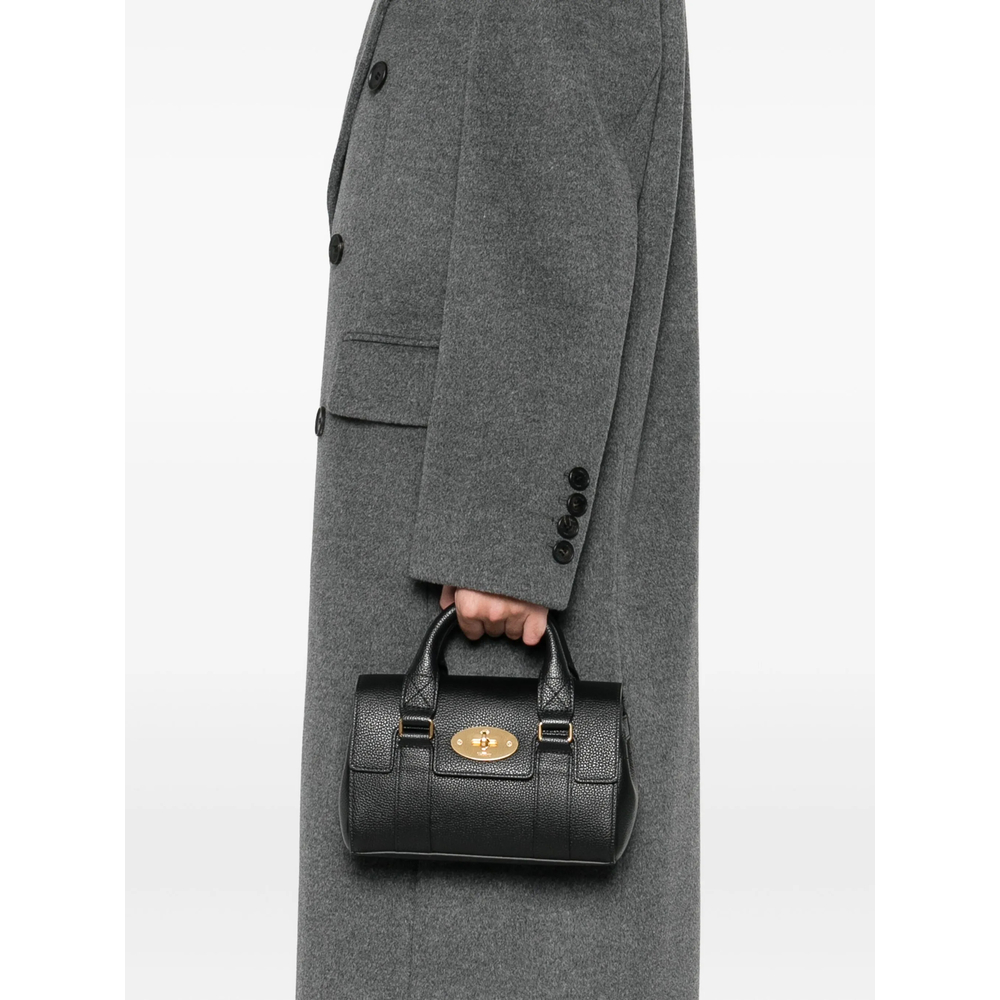 Mini Bayswater Grained-Leather Tote Bag