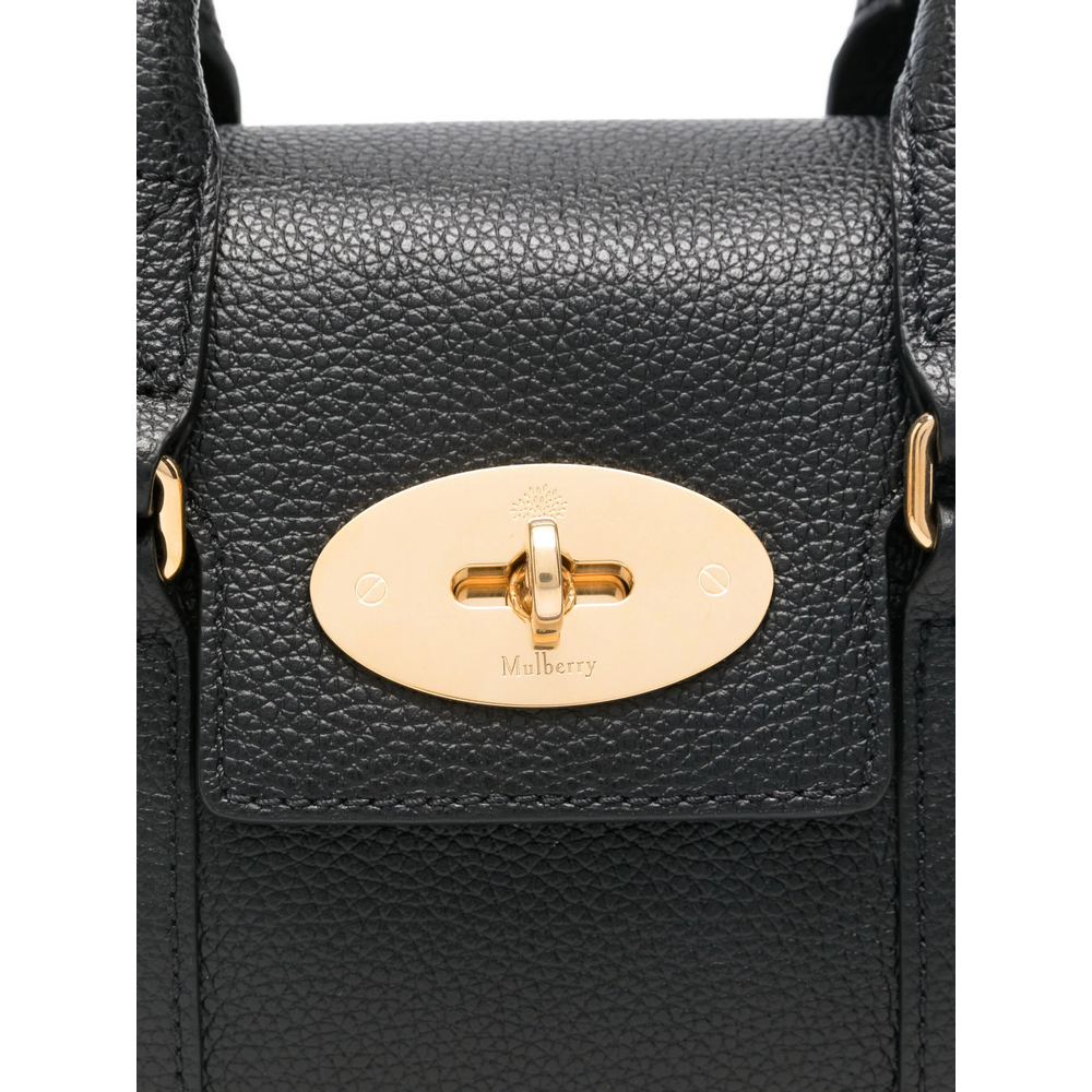 Mini Bayswater Grained-Leather Tote Bag