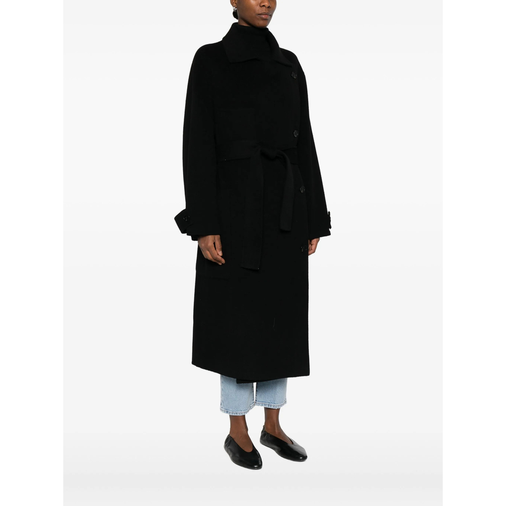 Belted Patch-Pocket Coat