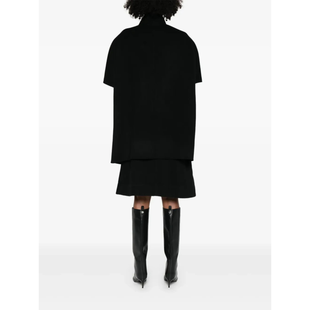 Glox Double-breasted Coat In Black