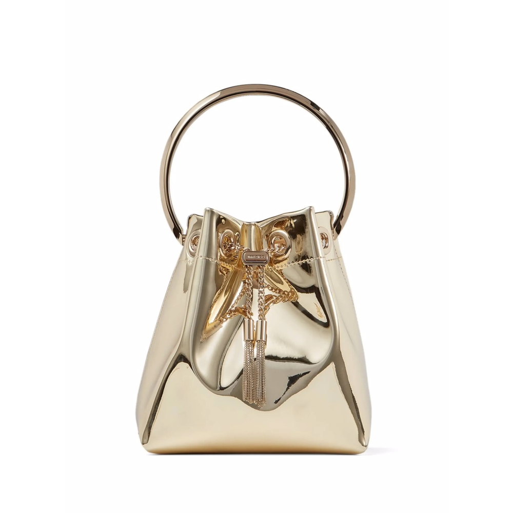 Jimmy Choo Bon Bon Metallic Bucket Bag