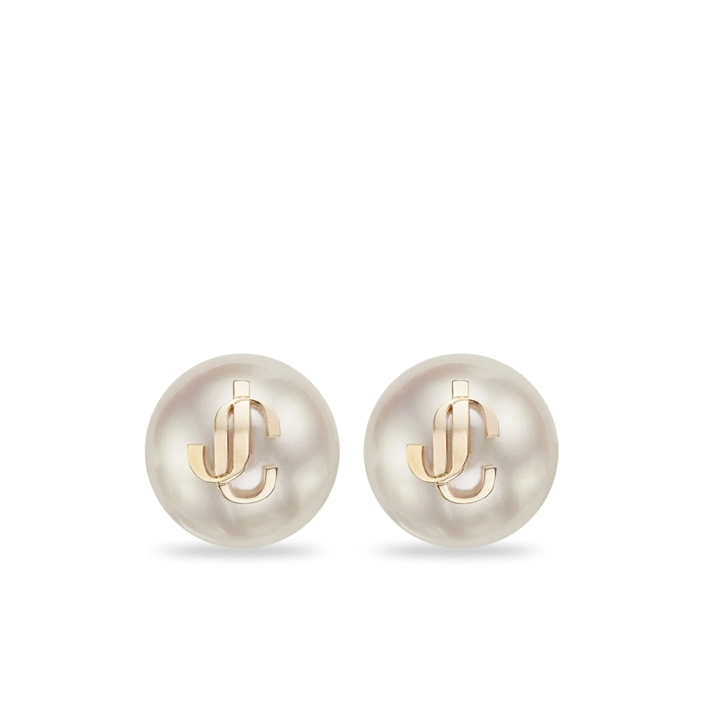 Jimmy Choo Logo Faux-pearl Earrings