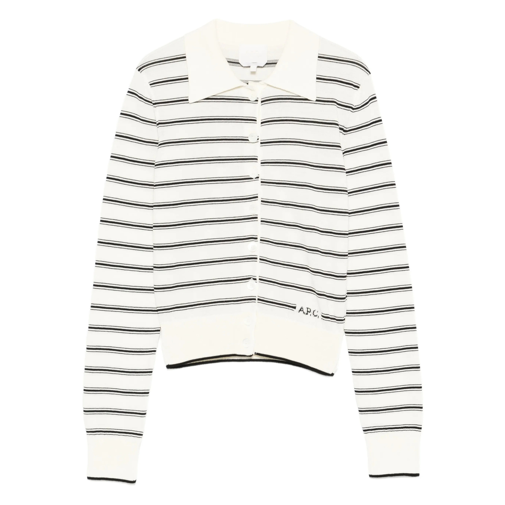 Apc A. P.c. Polo-collar Cardigan In Multi
