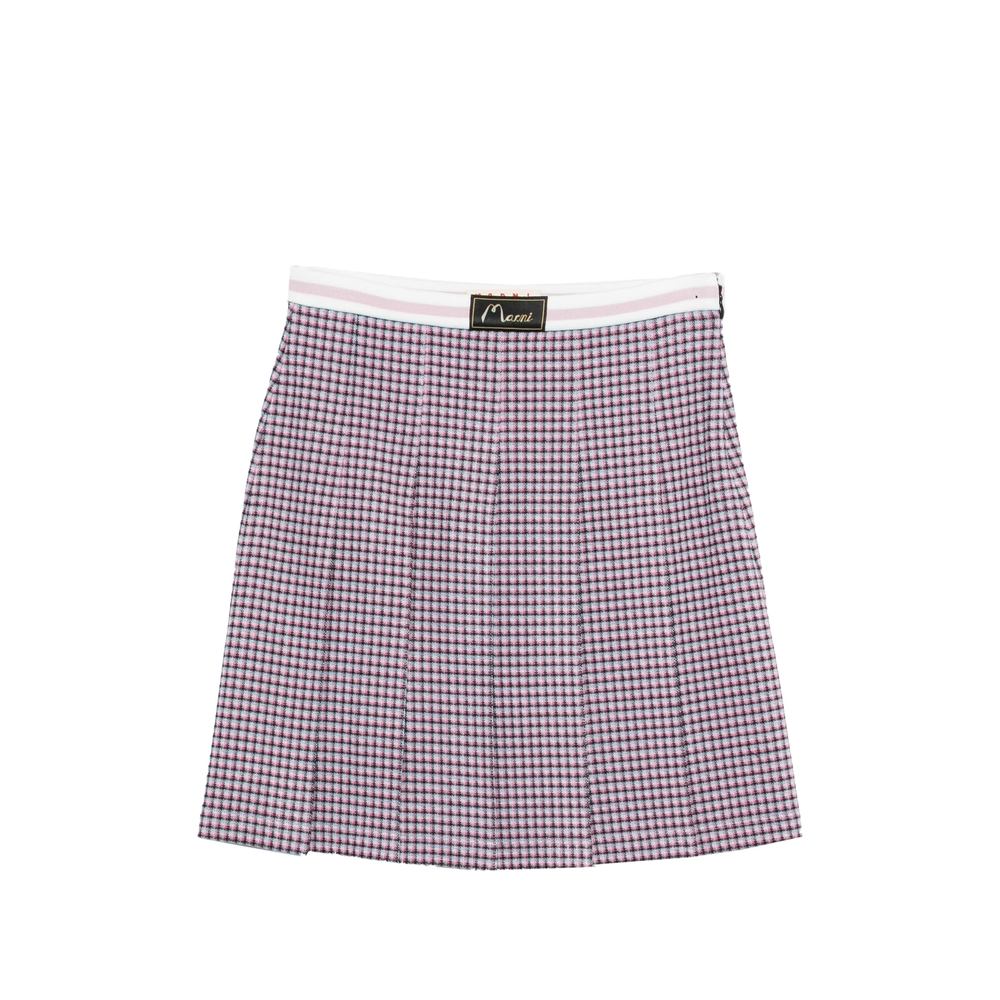 Marni Check-patten Pleated Skirt