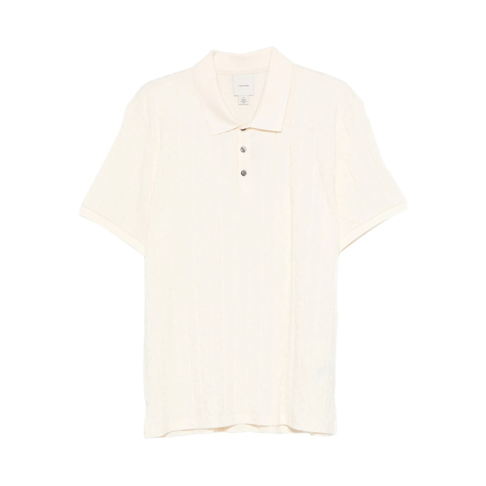 Calvin Klein Logo-jacquard Polo Shirt