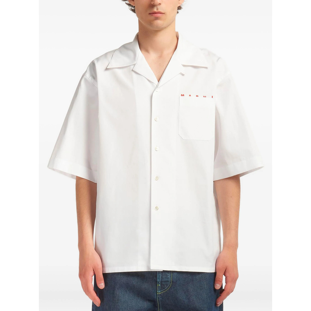 Marni Bowling Short-sleeve Cotton Shirt