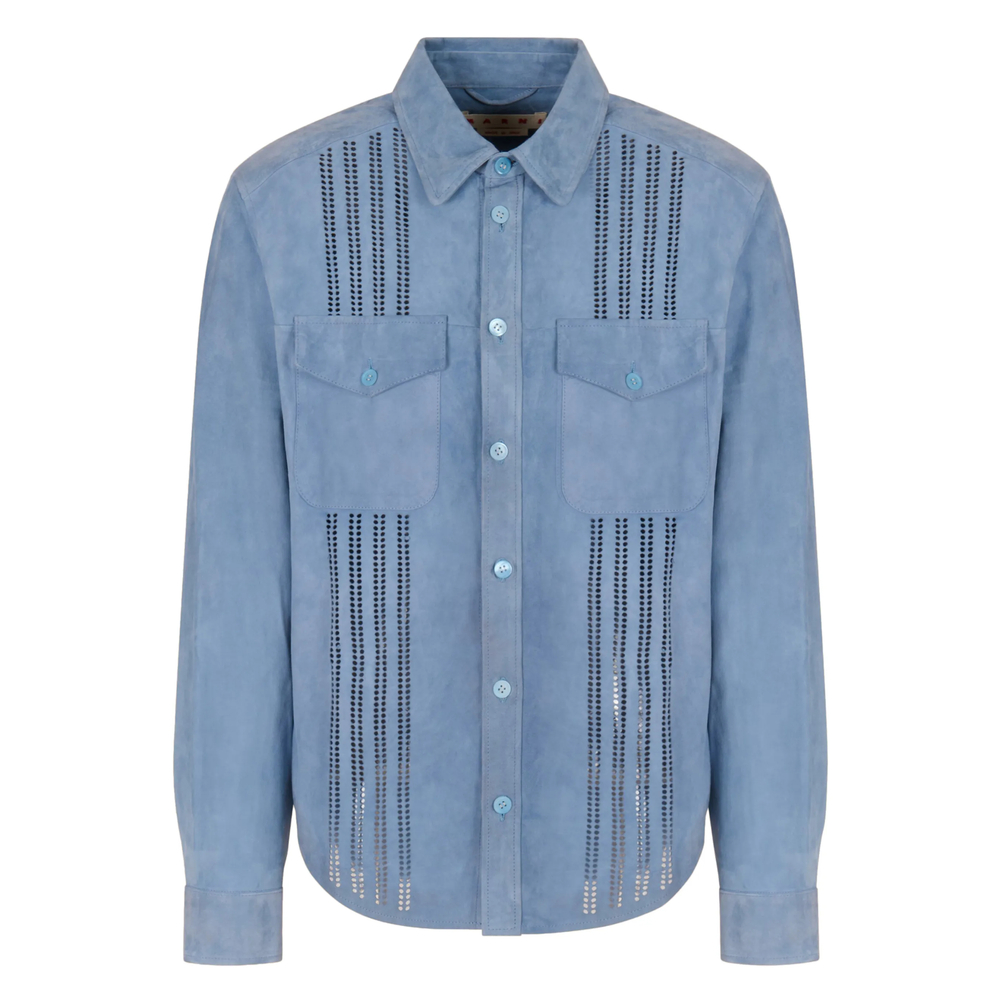 Marni Cut-out Flap-pocket Shirt