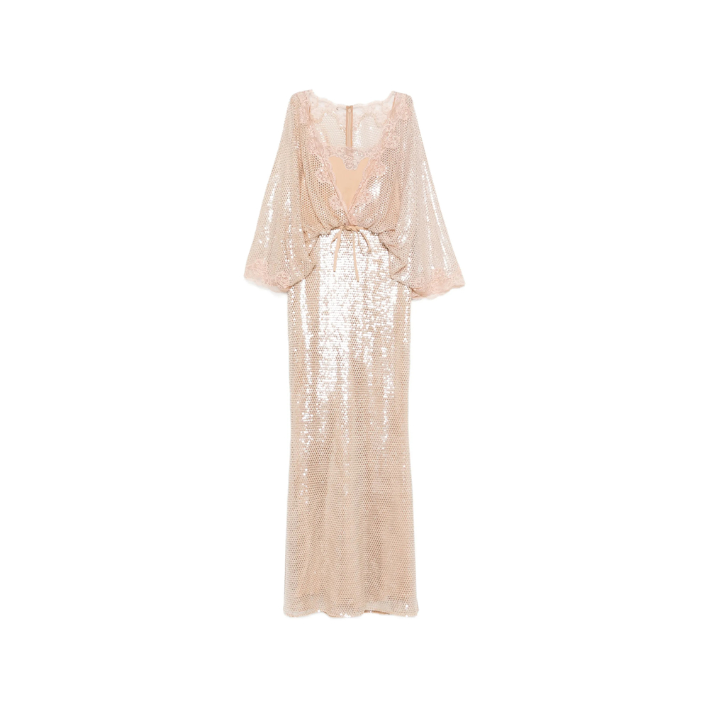 Elie Saab Lace Sequin Maxi Dress