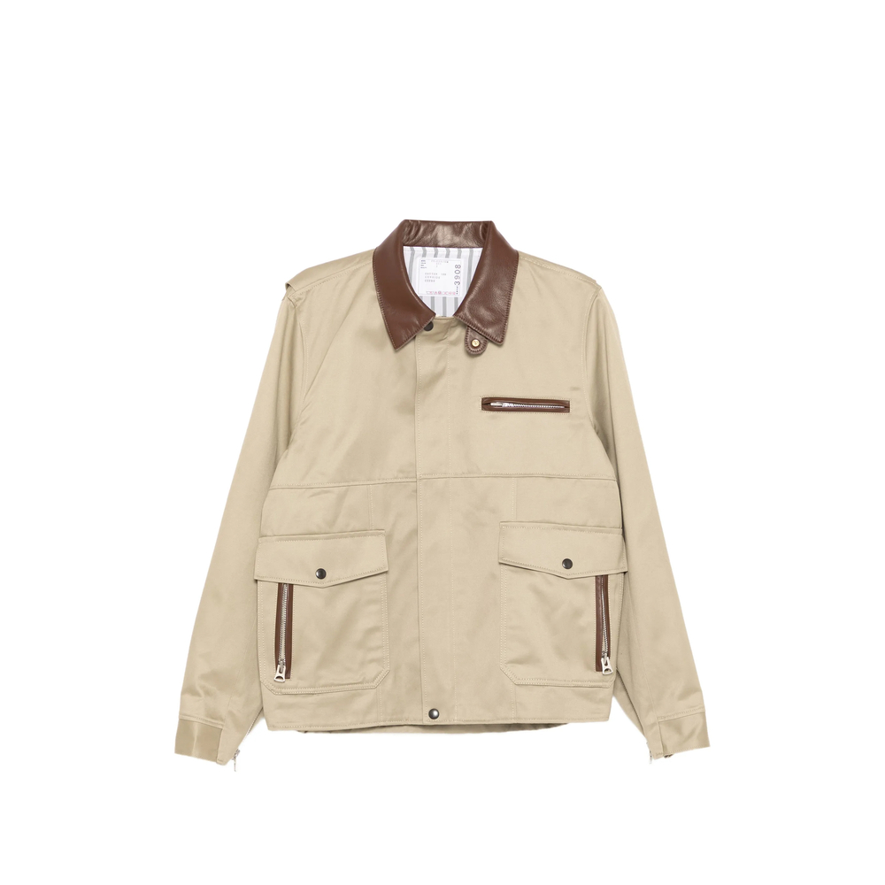 Sacai Shirt-collar Cotton Jacket