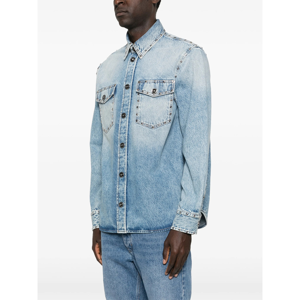 Embellished Denim Overshirt