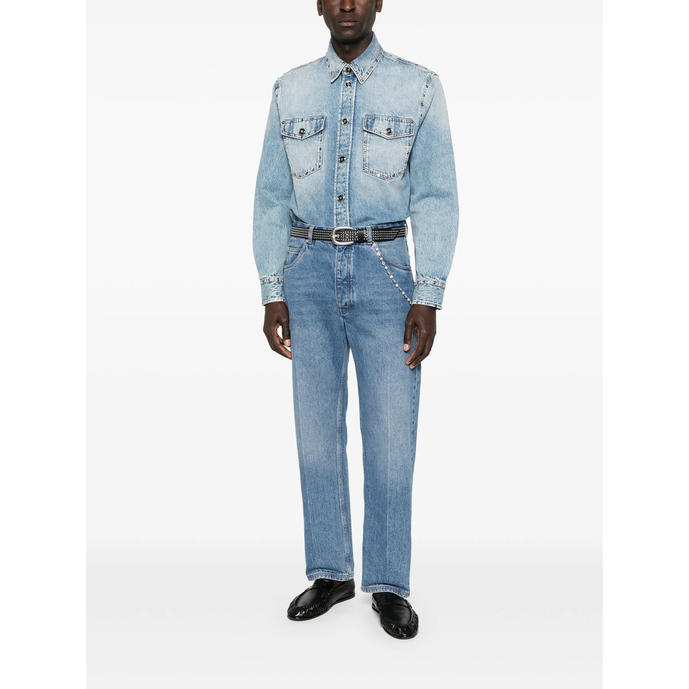 Embellished Denim Overshirt