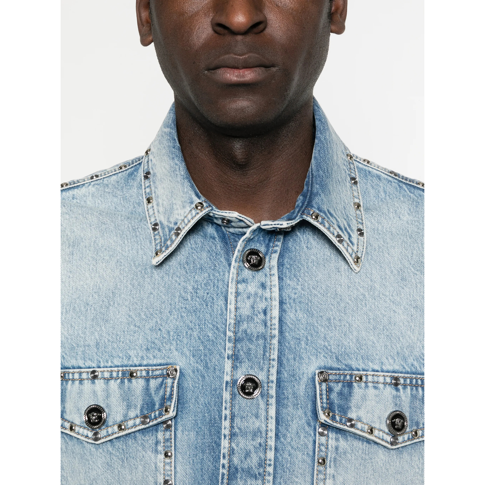 Embellished Denim Overshirt