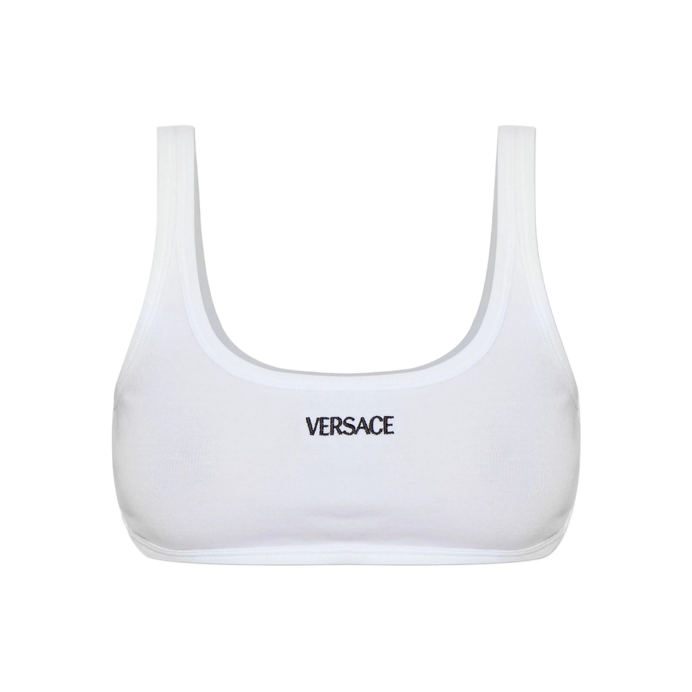 Versace Underwear Logo-embroidered Bra