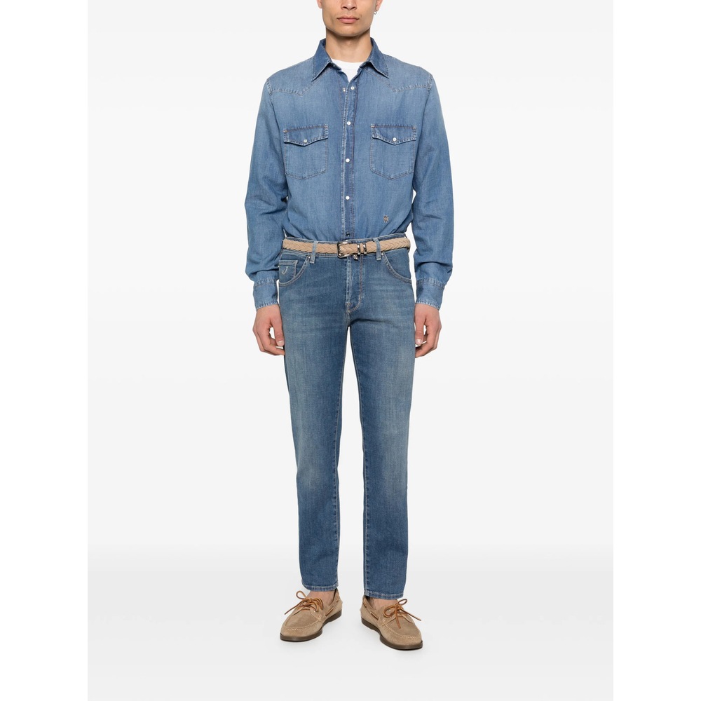 Jacob Cohën Point-Collar Denim Shirt