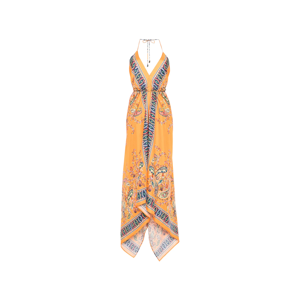 Etro Paisley V-neck Midi Dress