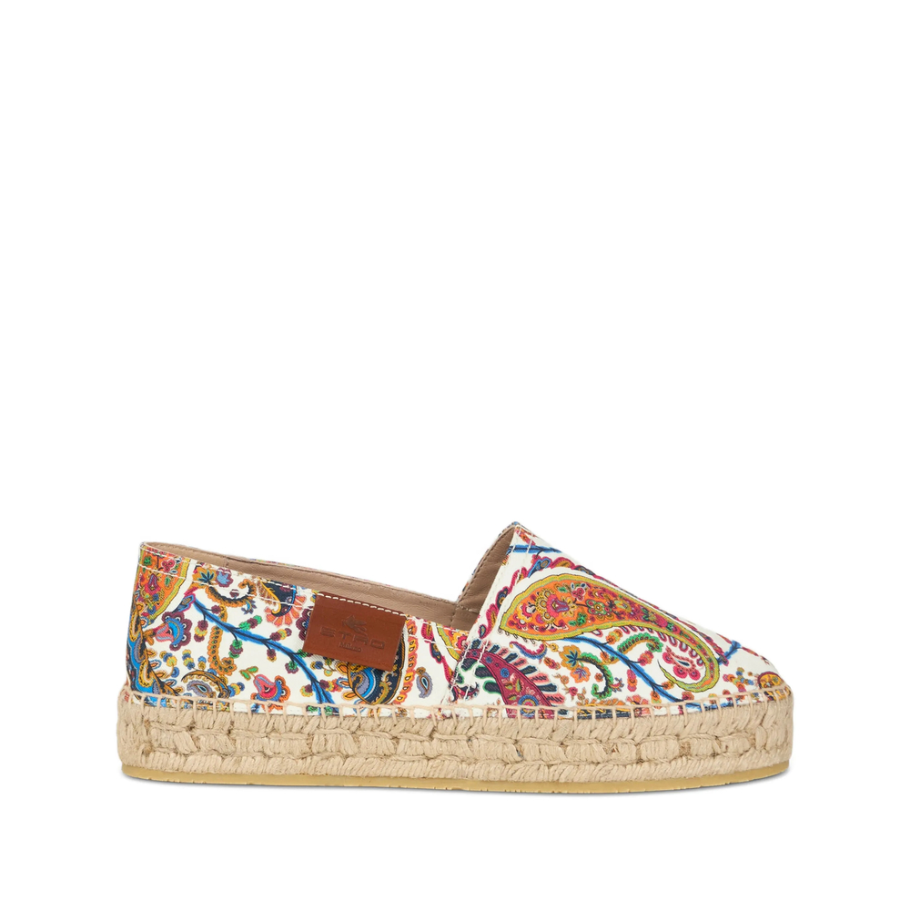 Etro Printed Cotton Espadrilles