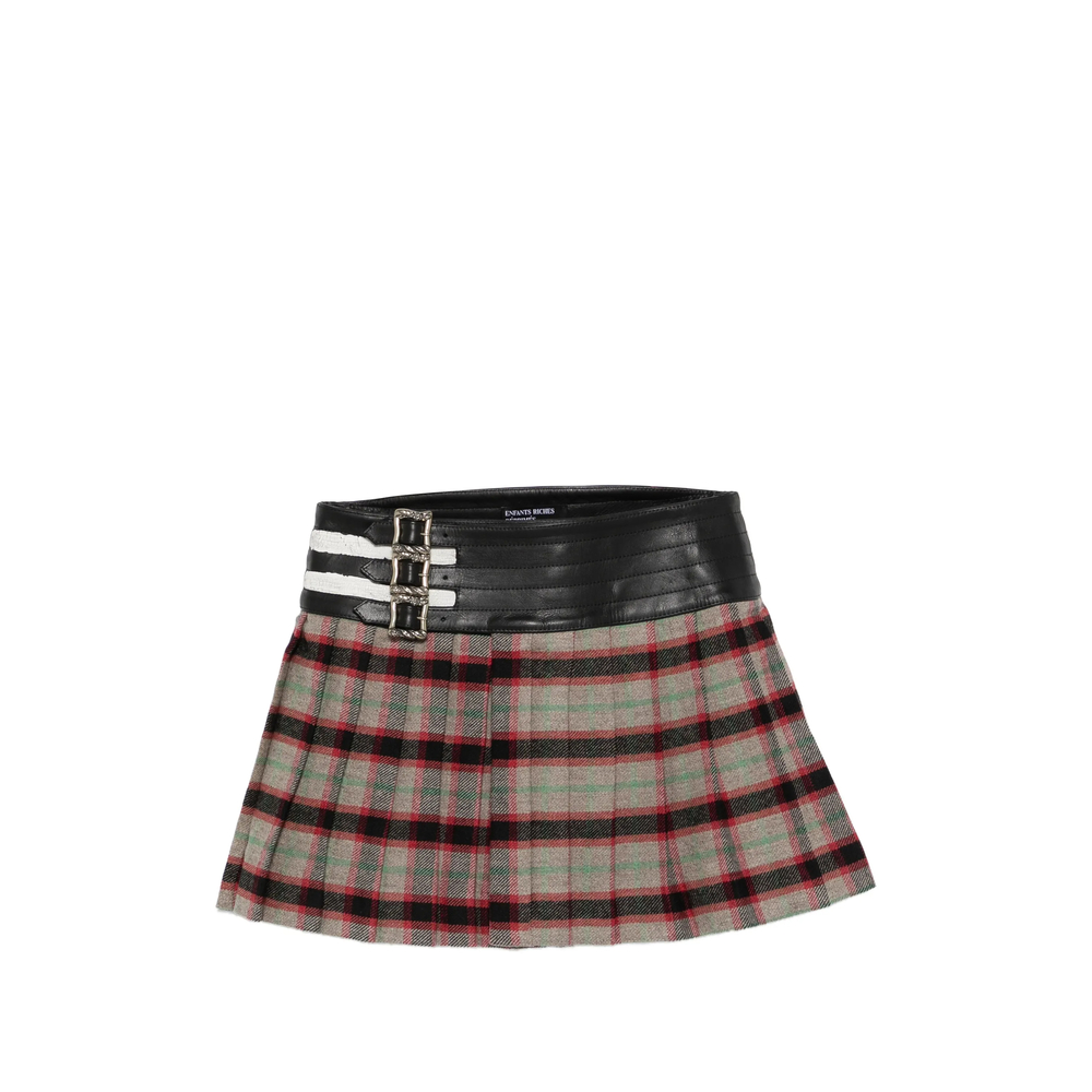 Enfants Riches Déprimés Dog In Restraint Buckle Plaid Mini Skirt