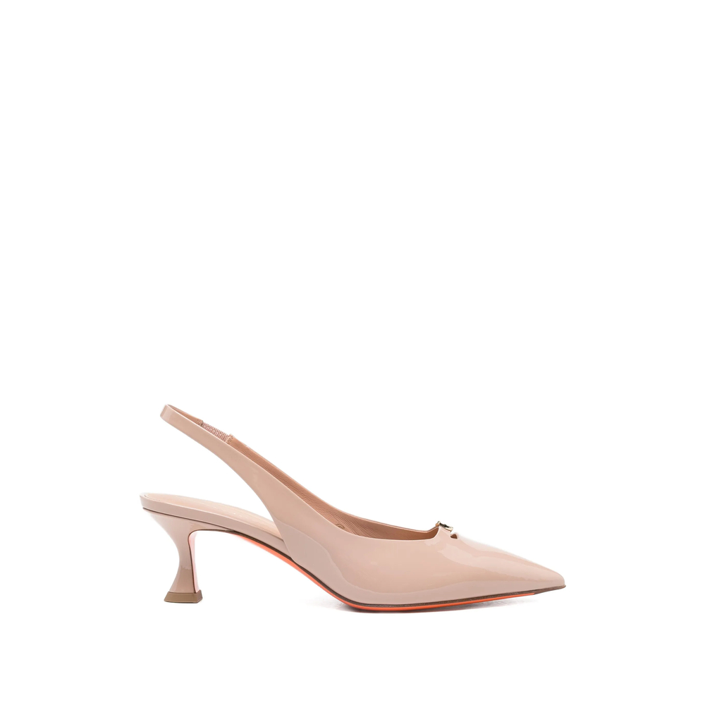 Santoni Point-toe Slingback Pumps