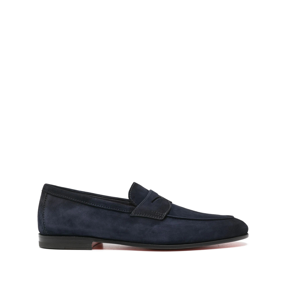 Santoni Penny-slot Suede Loafers