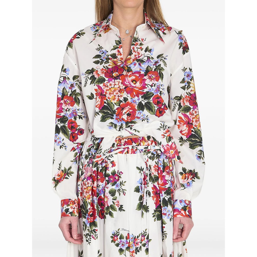 Dolce & Gabbana Floral-print Long-sleeve Shirt