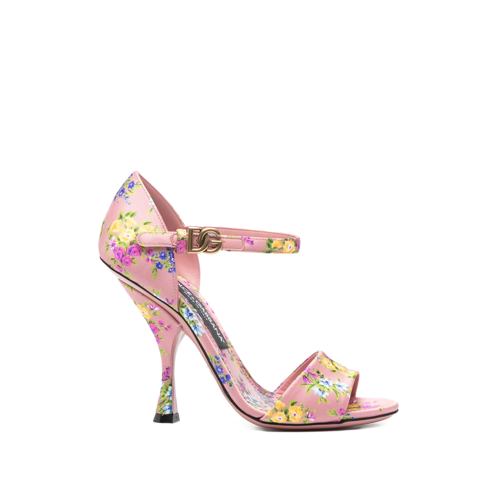 Dolce & Gabbana Keira Floral Buckle Sandals