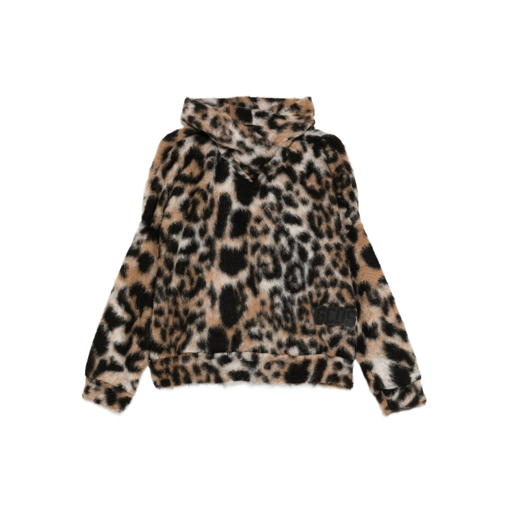 Gcds Hooded Animal-print Sweater