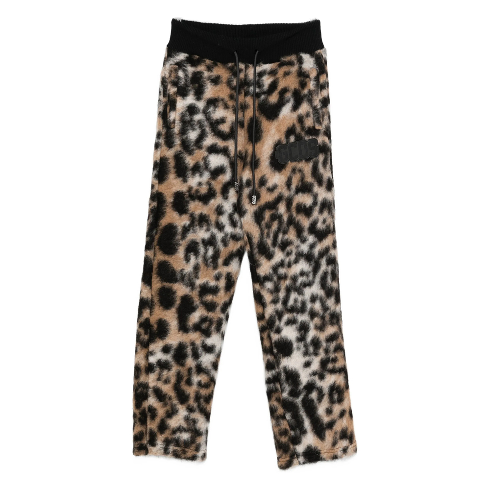 Gcds Leopard-print Drawstring Trousers