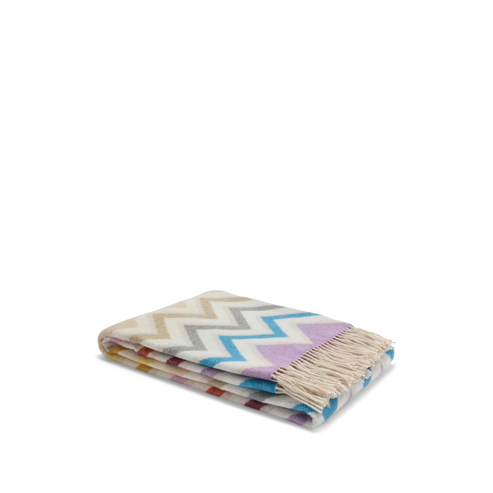 Missoni Home Plaid Watamu In Wool Blend Zig Zag 130x190 Cm