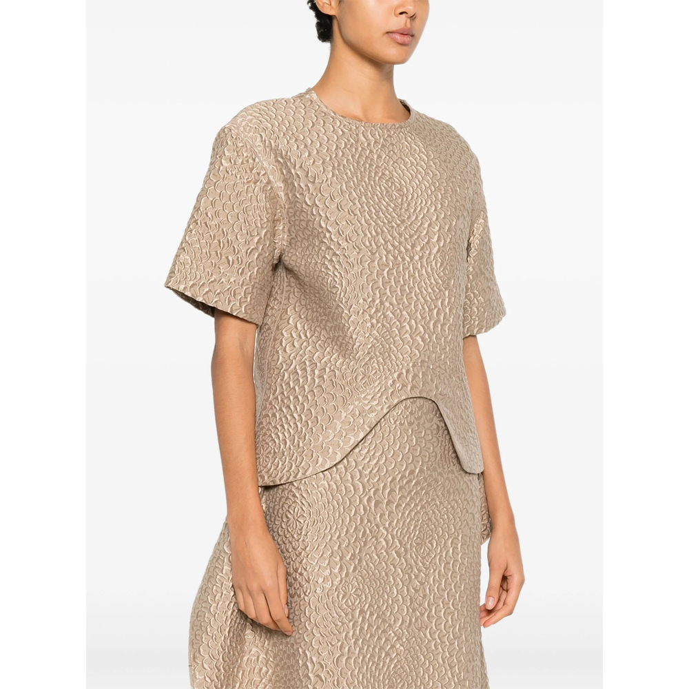 Niccolò Pasqualetti Onda Textured Short-Sleeve Top