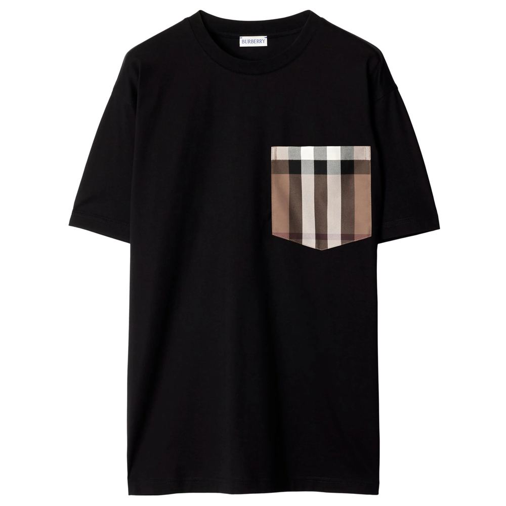 Check Pocket Cotton T-Shirt