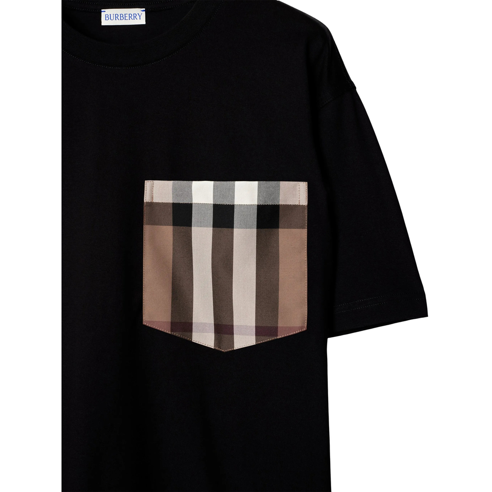 Check Pocket Cotton T-Shirt