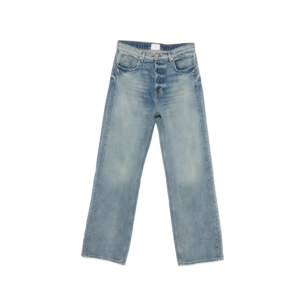 R H U D E Washed-effect Straight Jeans
