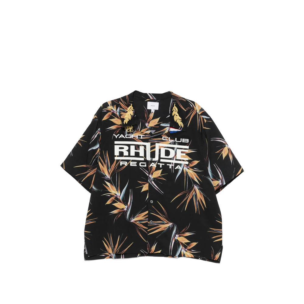 R H U D E Regatta Club Floral-graphic Shirt