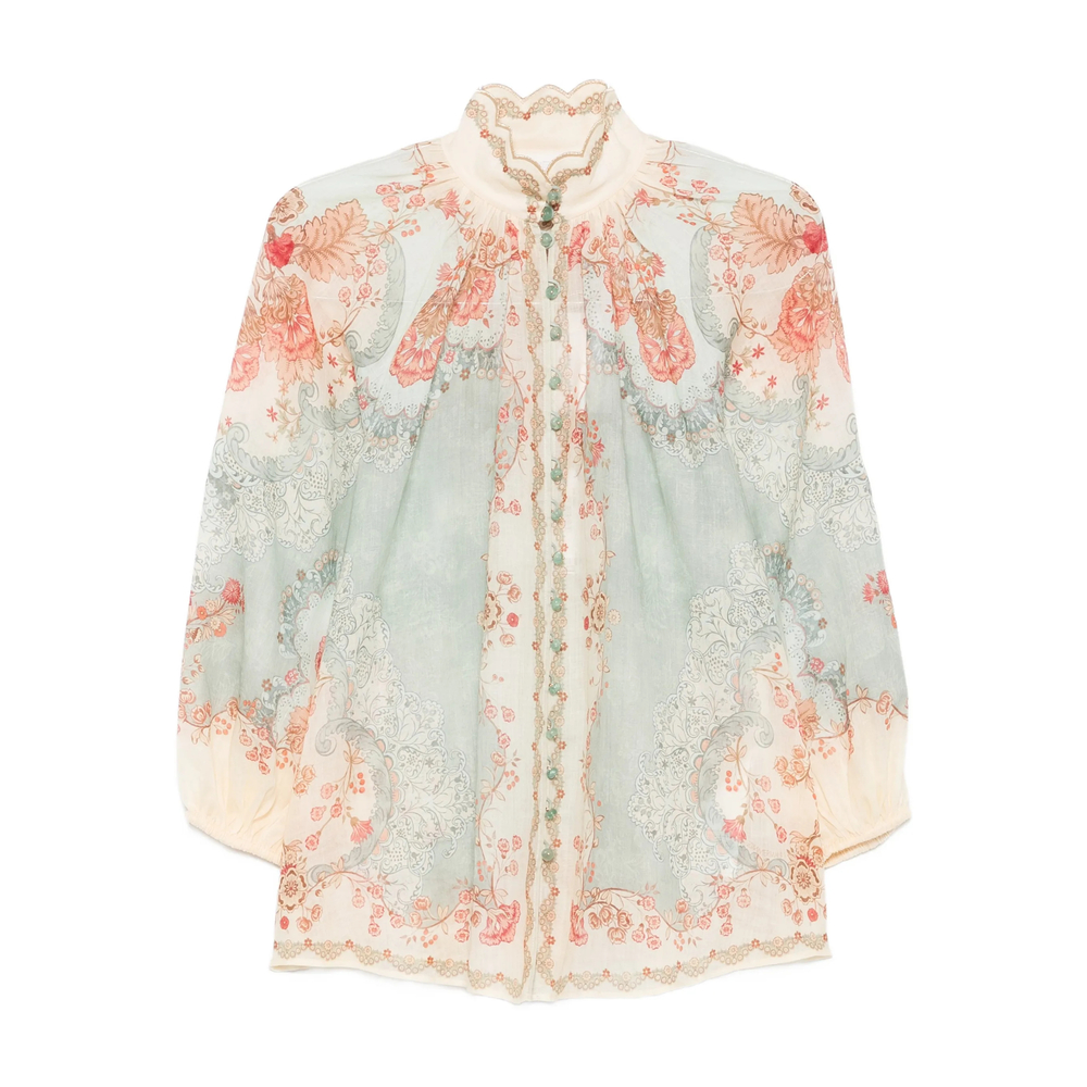 Zimmermann Daylight Puff-sleeves Blouse