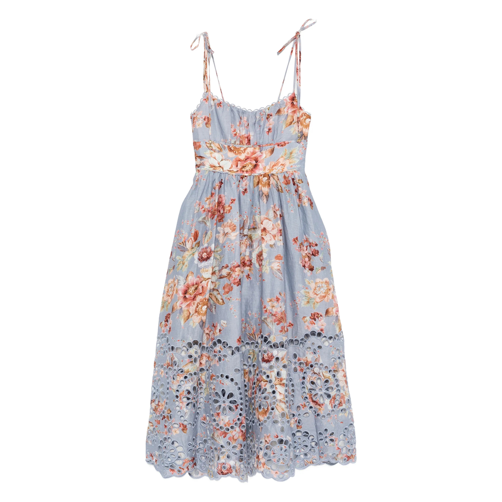 Robe midi Zimmermann Awaken Picnic à motif floral